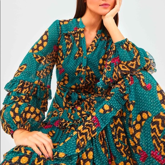 FARM Rio Dresses & Skirts - Farm Rio Banana-Print Maxi Dress